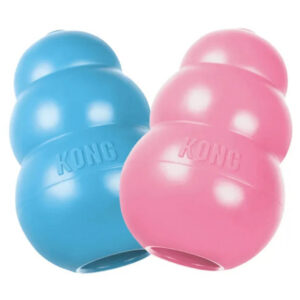KONG Cuccioli Gioco per Dentizione Gomma Naturale Masticare con Snack XS-L