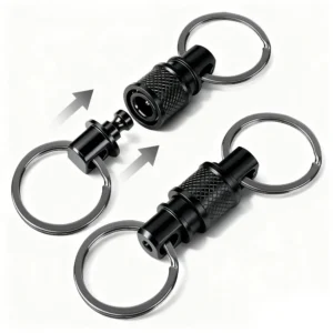 Portachiavi Auto Sgancio Rapido Alluminio Rotante 360° Multifunzione EDC