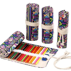 Astuccio rotolo colorato porta matite penne cosmetici 12/24/36/48/72 posti